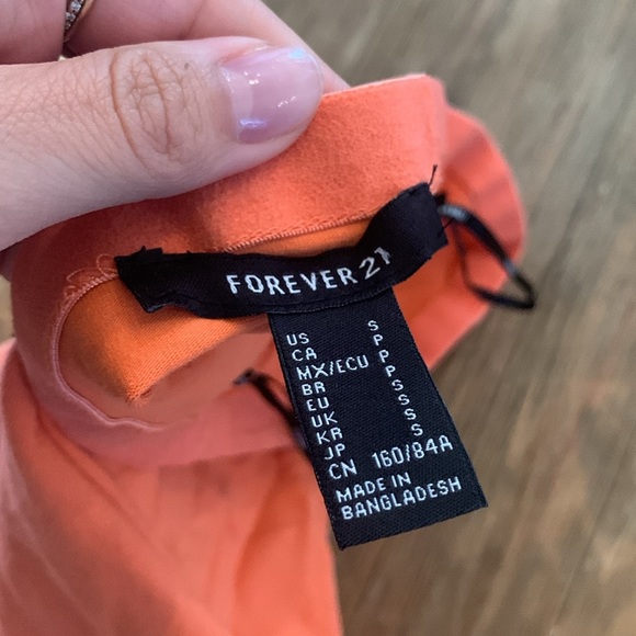 Salmon Colored Body Con Summer Mini Dress strapless - Picture 4 of 5